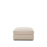 Fußablage Alea mit abnehmbarem Bezug aus Chenille in Beige, 90 x 90 cm von Kave Home – Bild 1