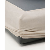 Fußablage Alea mit abnehmbarem Bezug aus Chenille in Beige, 90 x 90 cm von Kave Home – Bild 8