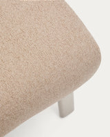 Fußablage Amsen in Hellbraun mit Beinen aus em gebürsteten Edelstahl 68 x 55 cm von Kave Home – Produktbild 10