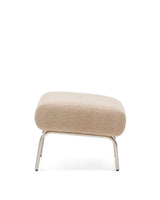 Fußablage Amsen in Hellbraun mit Beinen aus em gebürsteten Edelstahl 68 x 55 cm von Kave Home – Produktbild 7