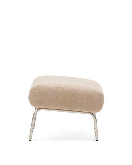 Fußablage Amsen in Hellbraun mit Beinen aus em gebürsteten Edelstahl 68 x 55 cm von Kave Home – Produktbild 7