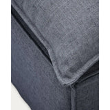 Fußablage Anarela mit abnehmbarem Bezug und Kissen aus Leinen und Viskose in Dunkelgrau, 80 x 80 cm, FSC Mix Credit von Kave Home – Bild 10
