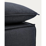 Fußablage Anarela mit abnehmbarem Bezug und Kissen aus Leinen und Viskose in Dunkelgrau, 80 x 80 cm, FSC Mix Credit von Kave Home – Bild 9