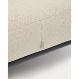 Fußablage Aurum aus ecrufarbener Chenille und mattgrauer Metallbasis 85 x 85 cm FSC Mix Credit von Kave Home – Bild 8