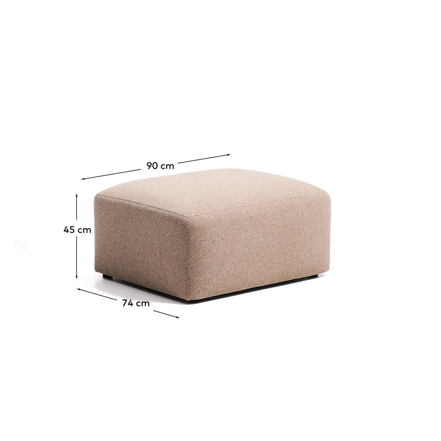 Fußablage Blok in Chenille, 90 x 74 cm, FSC Mix Credit von Kave Home – Bild 3