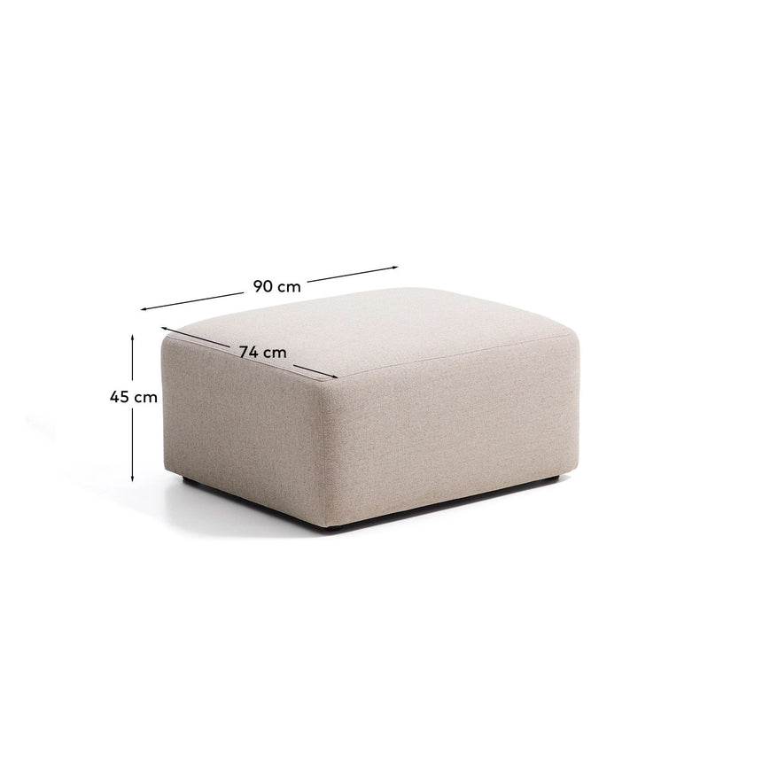 Fußablage Blok in moosgrüner Chenille, 90 x 74 cm, FSC Mix Credit von Kave Home – Bild 3