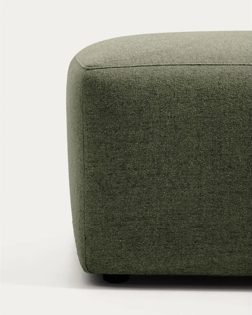 Fußablage Blok in moosgrüner Chenille, 90 x 74 cm, FSC Mix Credit von Kave Home – Bild 6