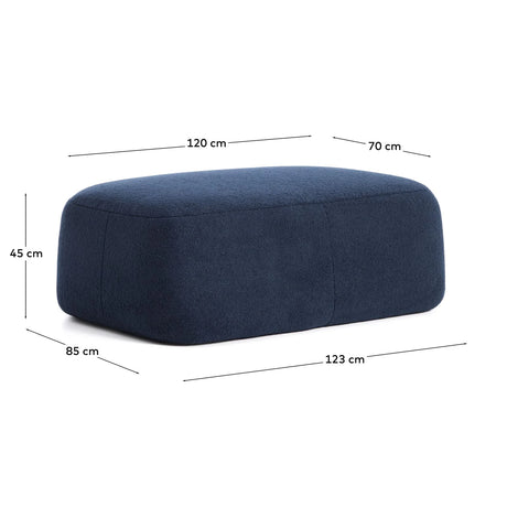 Fußablage Martina in Lammfelloptik in Marineblau 123 x 85 cm FSC Mix Credit von Kave Home – Produktbild 3