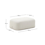 Fußablage Martina mit Chenille in Ecru 123 x 85 cm von Kave Home – Bild 3
