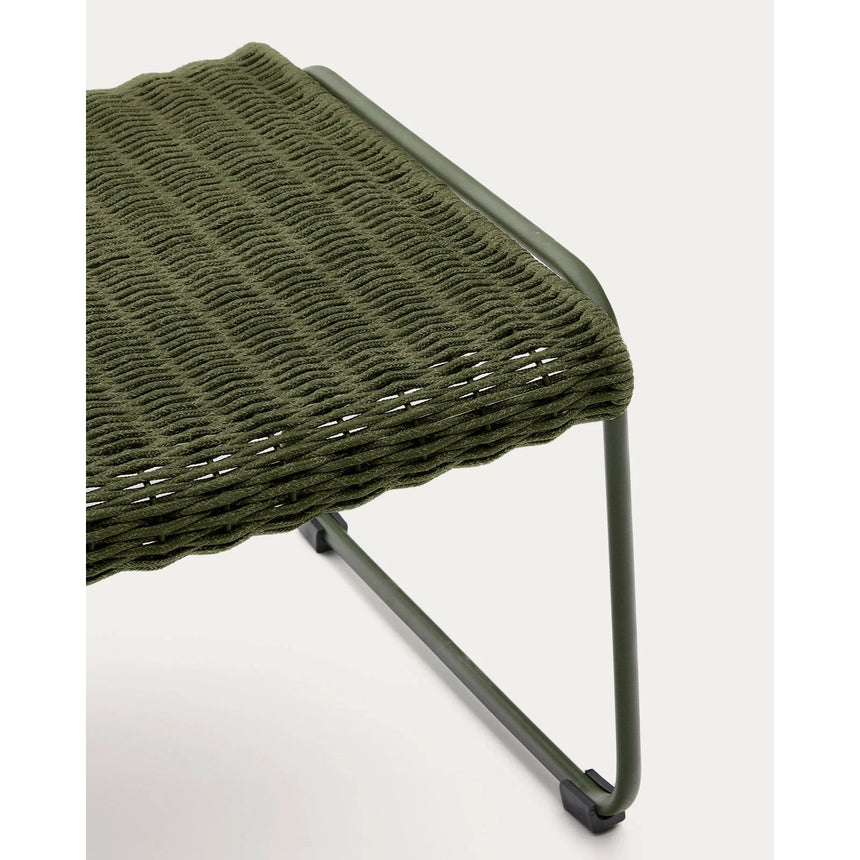 Fußablage Maurina aus grün verzinktem Stahl mit grünem Seil 58 x 52,5 cm von Kave Home – Bild 10