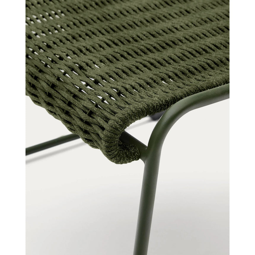 Fußablage Maurina aus grün verzinktem Stahl mit grünem Seil 58 x 52,5 cm von Kave Home – Bild 11