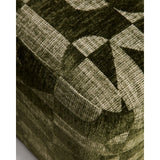 Fußablage Nedilo quadratisch aus geometrischem Jacquard-Gewebe, moosgrün FSC Mix Credit von Kave Home – Bild 8