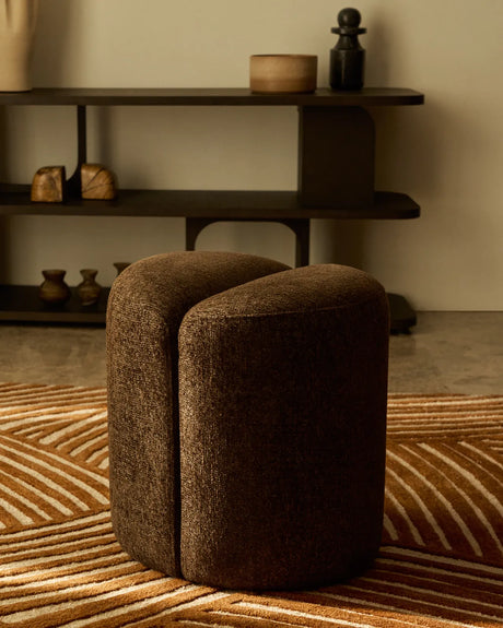 Fußablage Nedilo rund aus Chenille oder Jacquard-Gewebe FSC Mix Credit von Kave Home – Bild 2