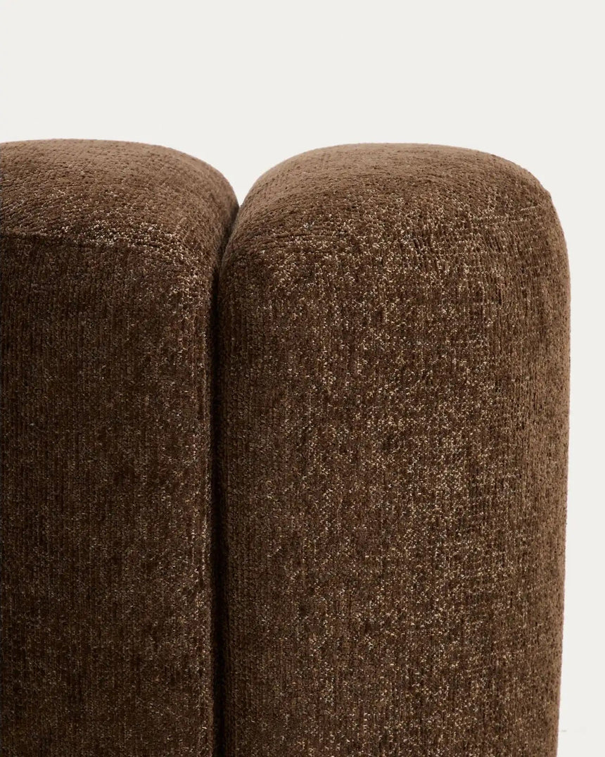 Fußablage Nedilo rund aus Chenille oder Jacquard-Gewebe FSC Mix Credit von Kave Home – Bild 5