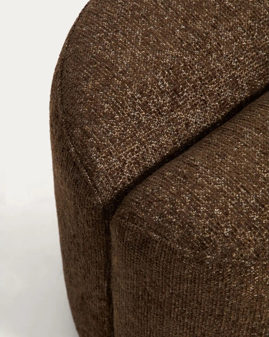 Fußablage Nedilo rund aus Chenille oder Jacquard-Gewebe FSC Mix Credit von Kave Home – Bild 6
