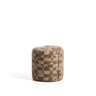 Fußablage Nedilo rund aus geometrischem Jacquard-Gewebe Taupe FSC Mix Credit von Kave Home – Bild 1