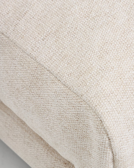 Fußablage Veliro aus beiger Chenille mit schwarzen Stahlbeinen, 85 x 90 cm, FSC Mix Credit von Kave Home – Produktbild 7