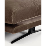 Fußablage Veliro mit Samt und Stahlbeinen mit schwarzem Finish, 85 x 90 cm, FSC Mix Credit von Kave Home – Bild 6