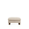 Fußablage Vera in Beige mit Beinen aus massivem Eschenholz mit Nussbaum-Finish, 80 x 80 cm, FSC Mix Credit von Kave Home – Bild 1