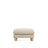 Fußablage Vera in Beige mit Beinen aus massivem Eschenholz mit natürlichem Finish, 80 x 80 cm, FSC Mix Credit von Kave Home – Bild 1