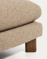 Fußablage Vera mit Beinen aus massivem Eschenholz mit Nussbaum-Finish, 80 x 80 cm, FSC Mix Credit von Kave Home – Bild 6