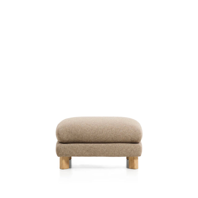 Fußablage Vera mit Beinen aus massivem Eschenholz mit natürlichem Finish, 80 x 80 cm, FSC Mix Credit von Kave Home – Bild 1