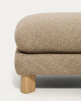 Fußablage Vera mit Beinen aus massivem Eschenholz mit natürlichem Finish, 80 x 80 cm, FSC Mix Credit von Kave Home – Bild 4