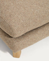 Fußablage Vera mit Beinen aus massivem Eschenholz mit natürlichem Finish, 80 x 80 cm, FSC Mix Credit von Kave Home – Bild 5