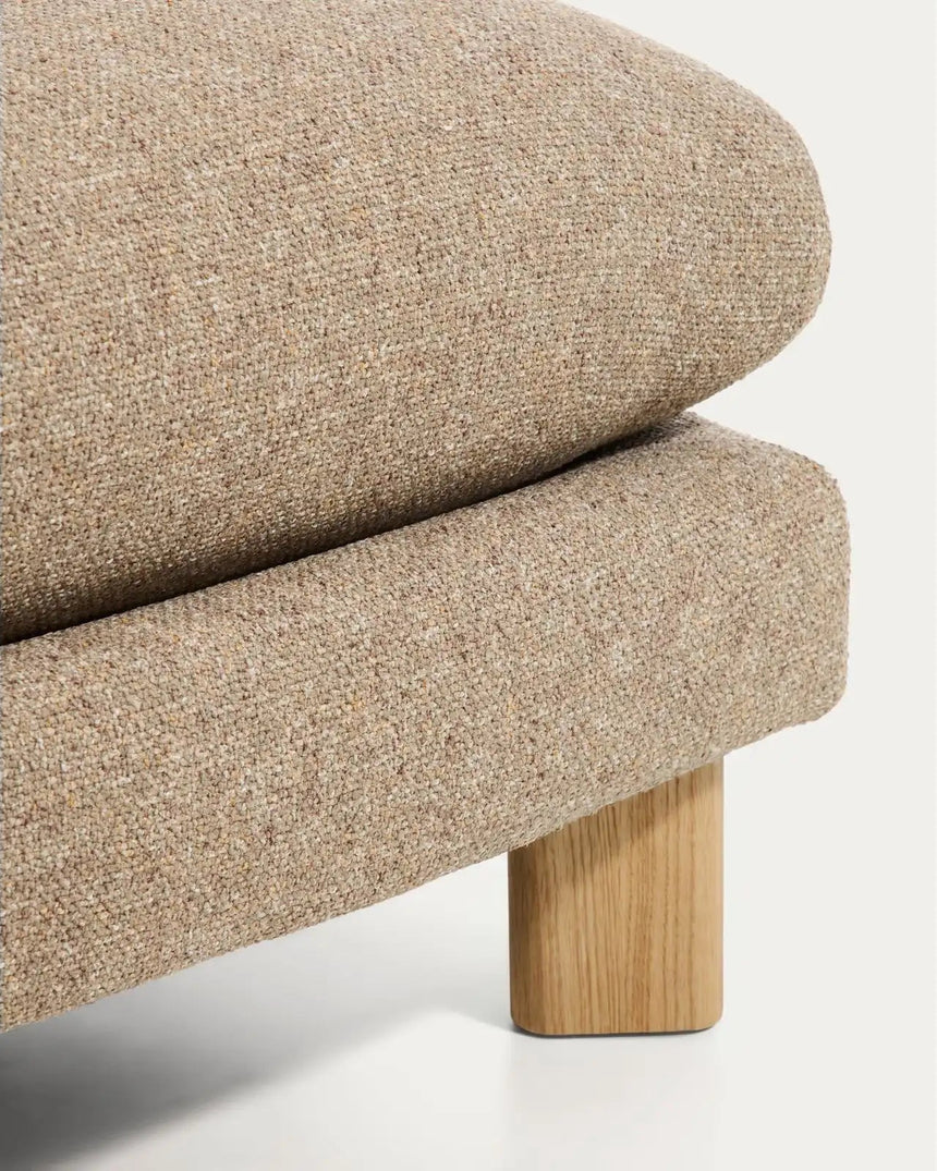 Fußablage Vera mit Beinen aus massivem Eschenholz mit natürlichem Finish, 80 x 80 cm, FSC Mix Credit von Kave Home – Bild 6