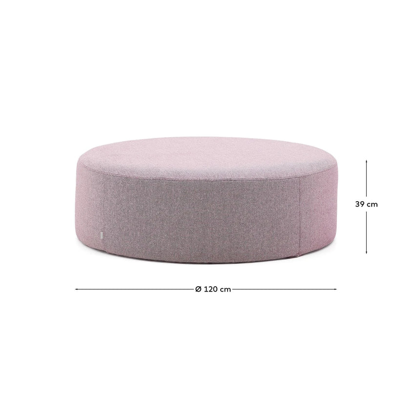 Fußablage mit abnehmbarem Bezug Kaeli violett Ø 120 cm von Kave Home – Bild 4