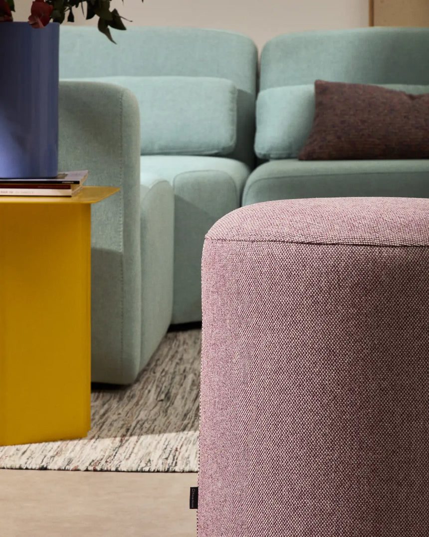 Fußablage mit abnehmbarem Bezug Kaeli violett Ø 43 cm von Kave Home – Bild 3