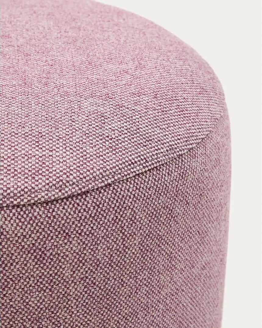 Fußablage mit abnehmbarem Bezug Kaeli violett Ø 43 cm von Kave Home – Bild 6