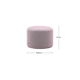 Fußablage mit abnehmbarem Bezug Kaeli violett Ø 60 cm von Kave Home – Bild 4