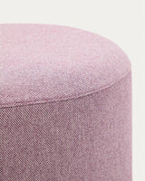 Fußablage mit abnehmbarem Bezug Kaeli violett Ø 60 cm von Kave Home – Bild 6