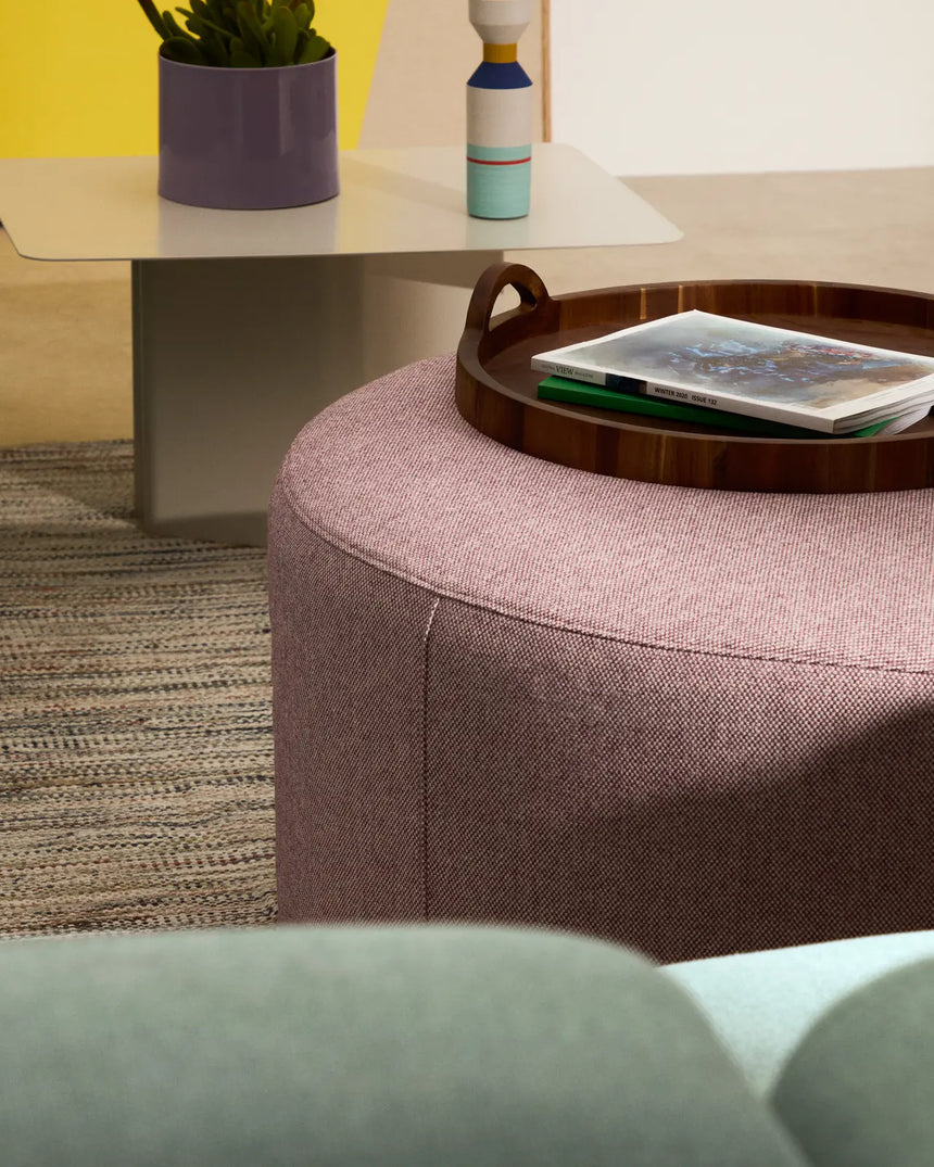 Fußablage mit abnehmbarem Bezug Kaeli violett Ø 90 cm von Kave Home – Bild 3
