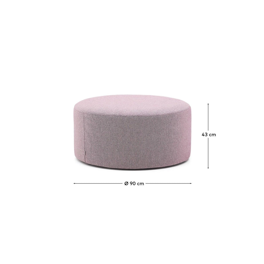 Fußablage mit abnehmbarem Bezug Kaeli violett Ø 90 cm von Kave Home – Bild 4