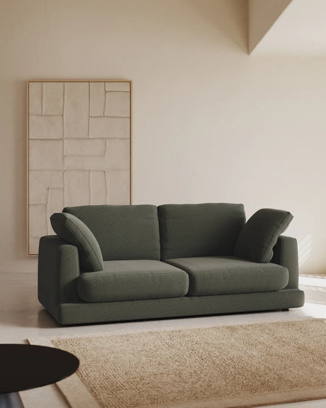 Gala 3-Sitzer-Sofa aus dunkelgrüner Chenille FSC Mix Credit 210 cm von Kave Home – Bild 2