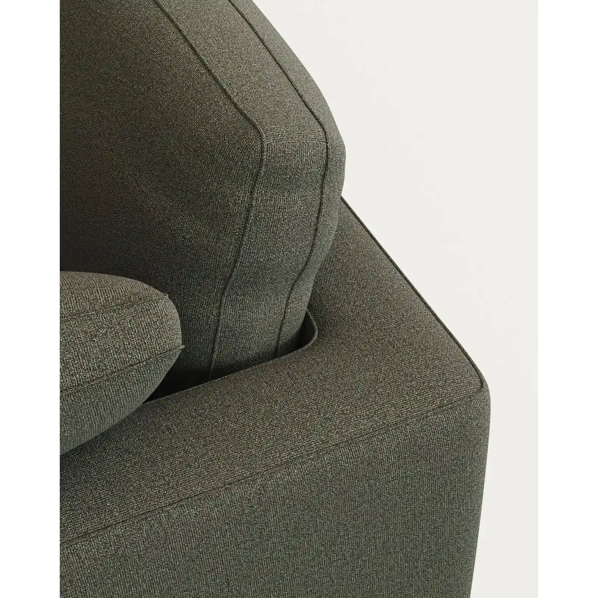 Gala 4-Sitzer-Sofa mit Chaiselongue links aus dunkelgrüner Chenille FSC Mix Credit 300 cm von Kave Home – Bild 7
