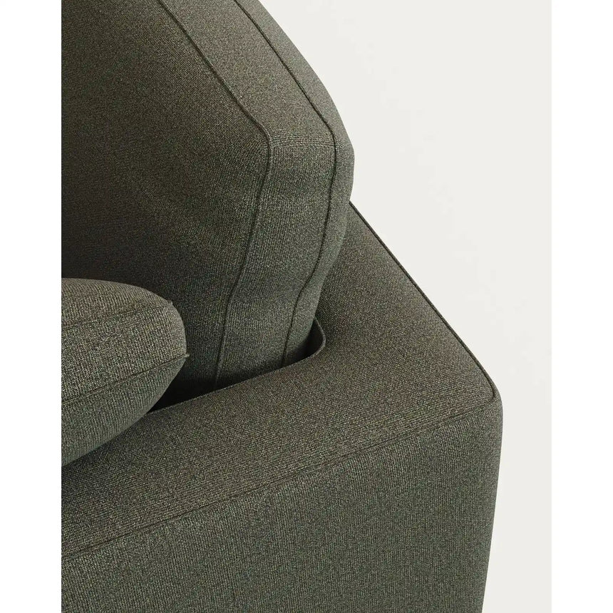 Gala 4-Sitzer-Sofa mit Chaiselongue links aus dunkelgrüner Chenille FSC Mix Credit 300 cm von Kave Home – Bild 7