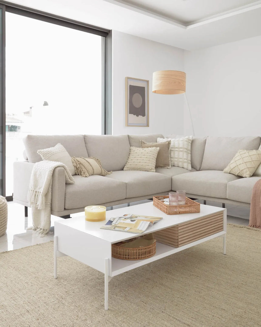 Galene 4-Sitzer Ecksofa beige 267 x 267 cm FSC Mix Credit von Kave Home – Produktbild 3
