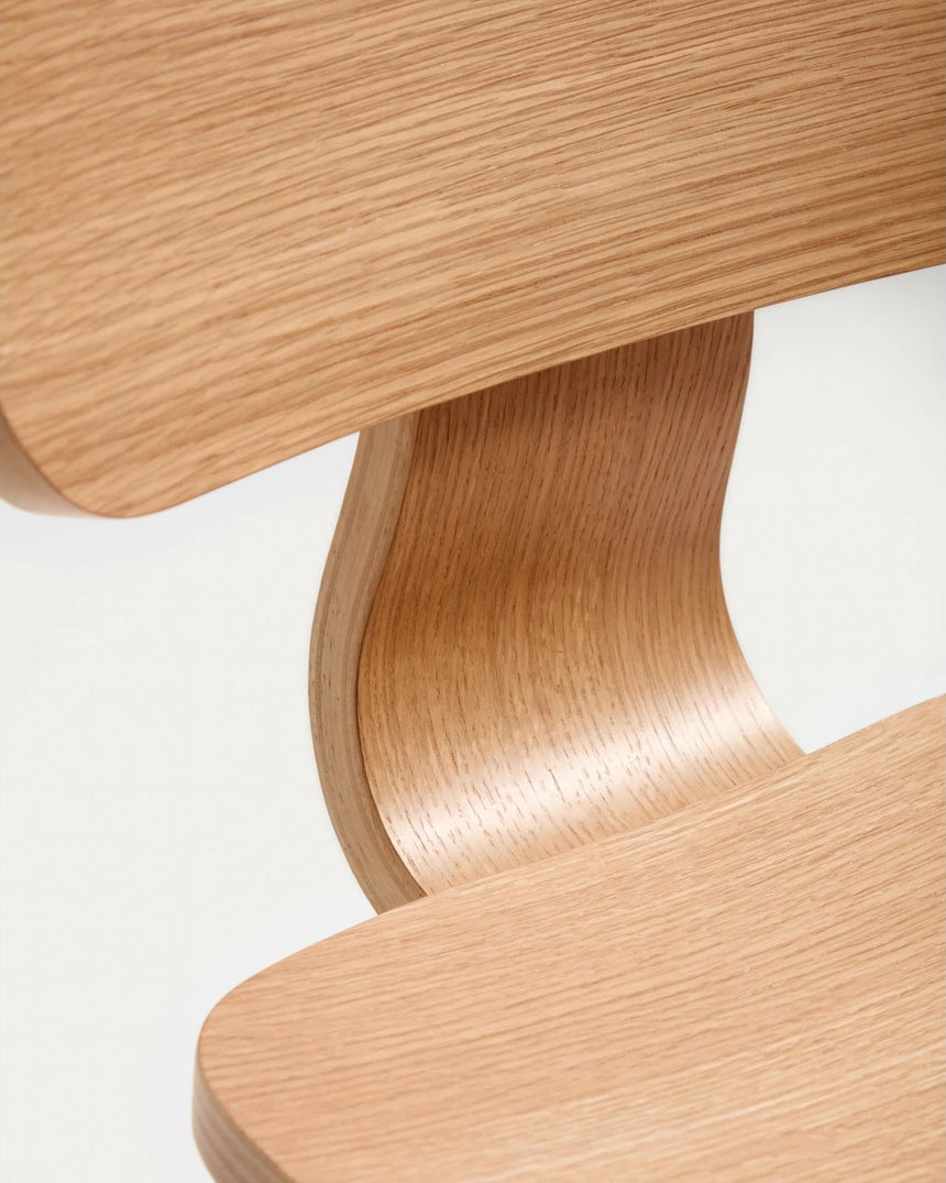 Gena-Hocker aus Eichenfurnier 65cm von Kave Home – Bild 8