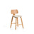 Gena-Hocker aus Eichenfurnier und beigefarbener Chenille 65cm von Kave Home – Bild 1