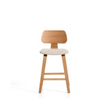 Gena-Hocker aus Eichenfurnier und beigefarbener Chenille 65cm von Kave Home – Bild 5