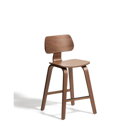 Gena-Hocker aus Nussbaumfurnier oder Eichenfurnier 65cm von Kave Home – Bild 1