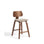 Gena-Hocker aus Nussbaumfurnier oder Eichenfurnier und Chenille 65cm von Kave Home – Bild 1
