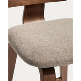 Gena-Hocker aus Nussbaumfurnier oder Eichenfurnier und Chenille 65cm von Kave Home – Bild 6