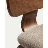 Gena-Hocker aus Nussbaumfurnier oder Eichenfurnier und Chenille 65cm von Kave Home – Bild 7