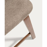 Gena-Hocker aus Nussbaumfurnier oder Eichenfurnier und Chenille 65cm von Kave Home – Bild 8