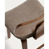 Gena-Hocker aus Nussbaumfurnier oder Eichenfurnier und Chenille 65cm von Kave Home – Bild 9