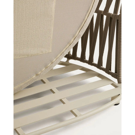 Geschwungenes Modul Osani aus ecrufarbenem Aluminium und taupefarbenem Seil, 167 cm von Kave Home – Bild 12